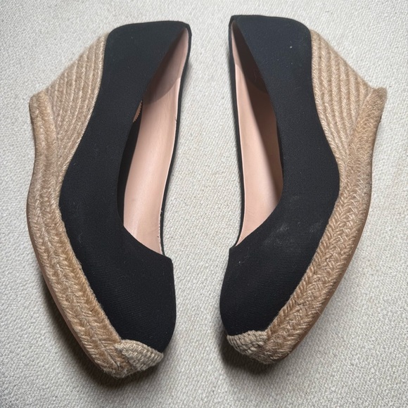 J. Crew Black and Tan Wedge Espadrilles - Picture 3 of 7